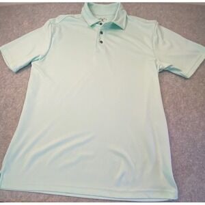 Arnie Arnold Palmer Mens Mint Green Performance Golf Polo Shirt Large **NWOT